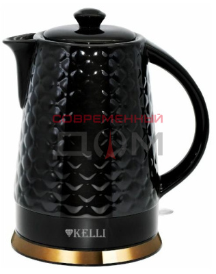 Чайник Kelli KL-1340 керамич., 1,8л ЧЕРНЫЙ